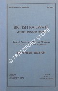 Book cover of Sectional Appendix to Working Timetable and books of Rules and Regulations - Southern Section - February 1975 by British Railways London Midland Region